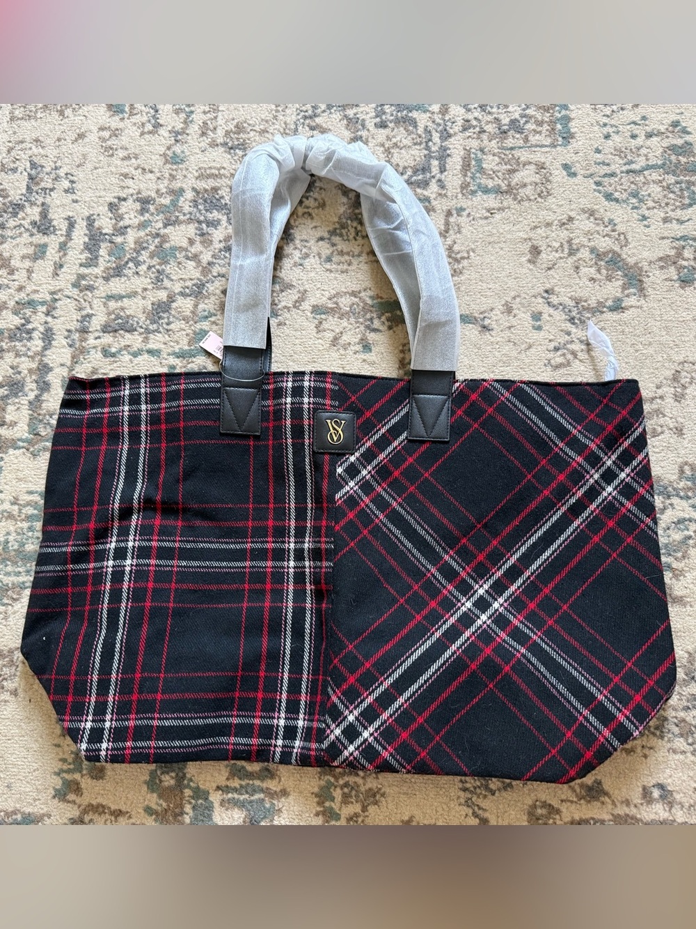 Victoria's Secret Limited Edition Plaid Carryall Tote